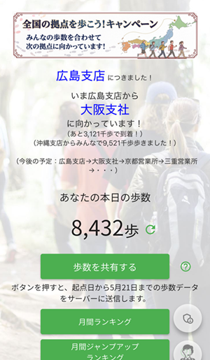 バーチャルウォーキング例